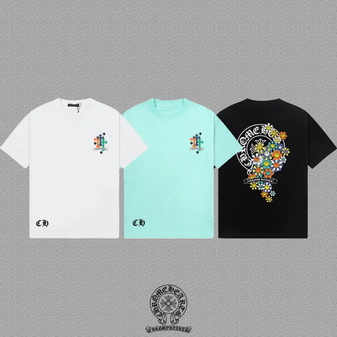 [CH ] 2026FW T LOGO Premium 26s Same Style ：Black White Green Size：S M L XL 2XL